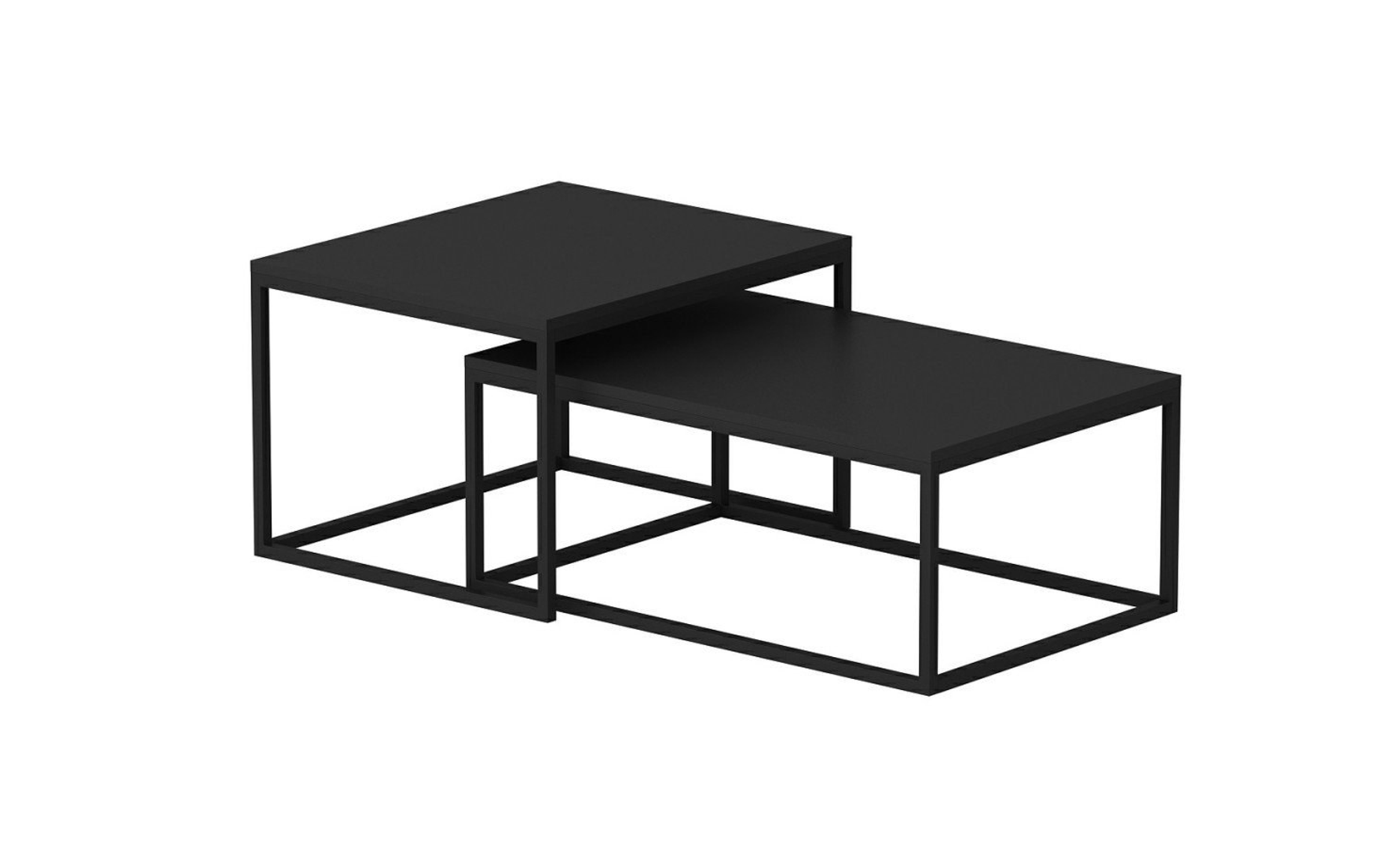Set masute de cafea Nidra, negru  6